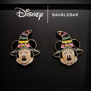 Disney x Baublebar Earrings Minnie Mouse Witch Hat Stud Earrings Halloween NIB